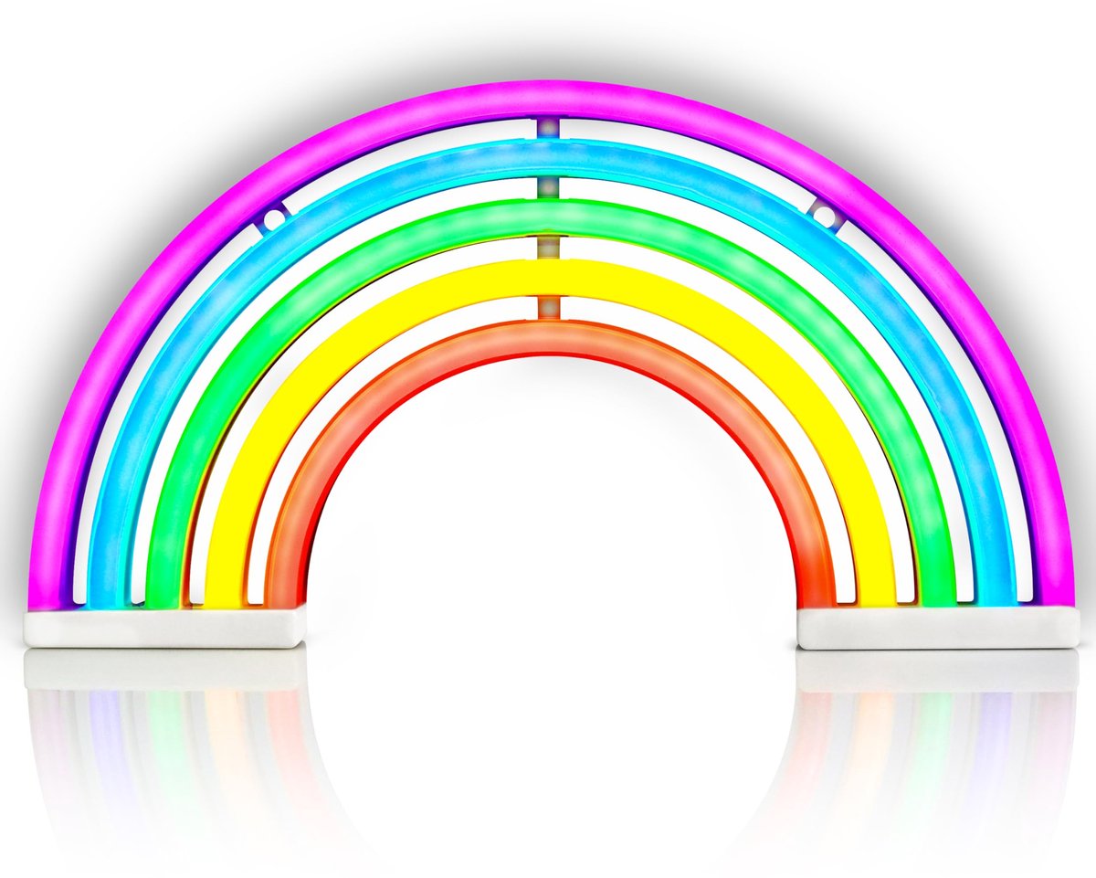 Regenboog LED neon wandlamp - kinderkamer decoratie - sfeervolle verlichting - stimuleert creativiteit - SnelShoppen