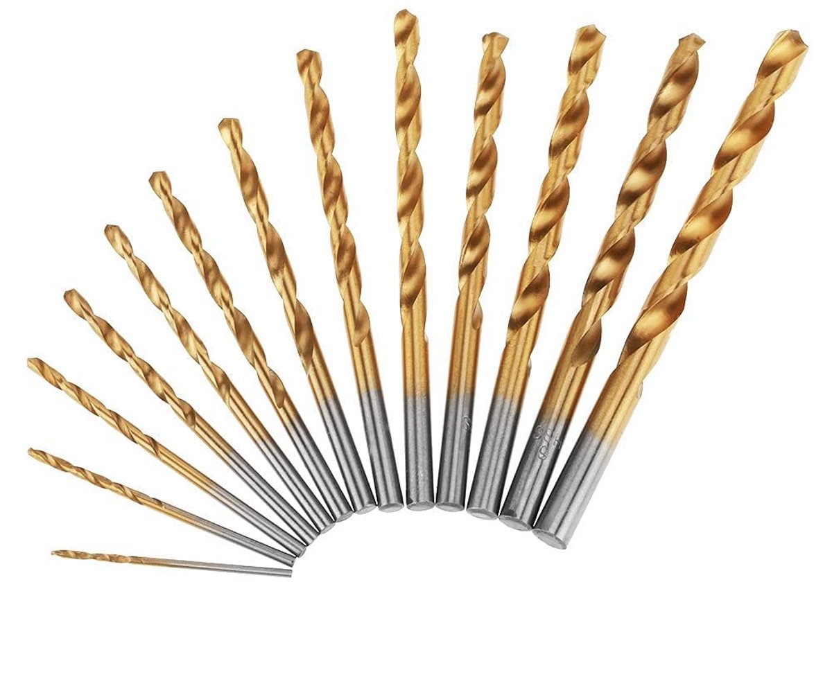 13 Stks 1.5-6.5mm Twist Boor Set Twist Boor Met Hoge Snelheid Staal met Ronde Handvat voor Hard Metalen Gietijzer