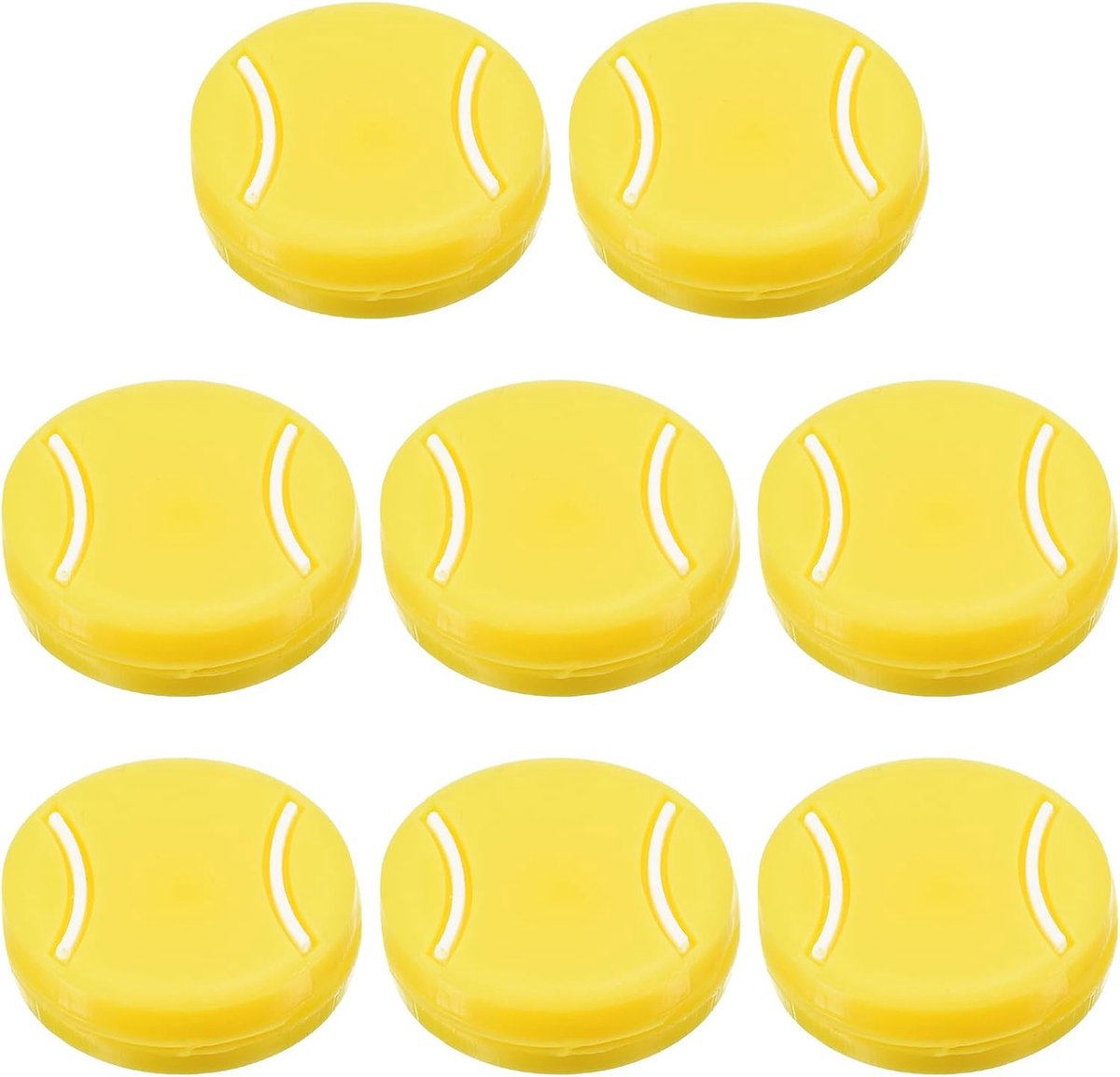 Tennisracket trillingsdemper, set van 8 tennisracket, demper siliconen racket, string, schokdempingsdemper voor tennisracket en string, geel