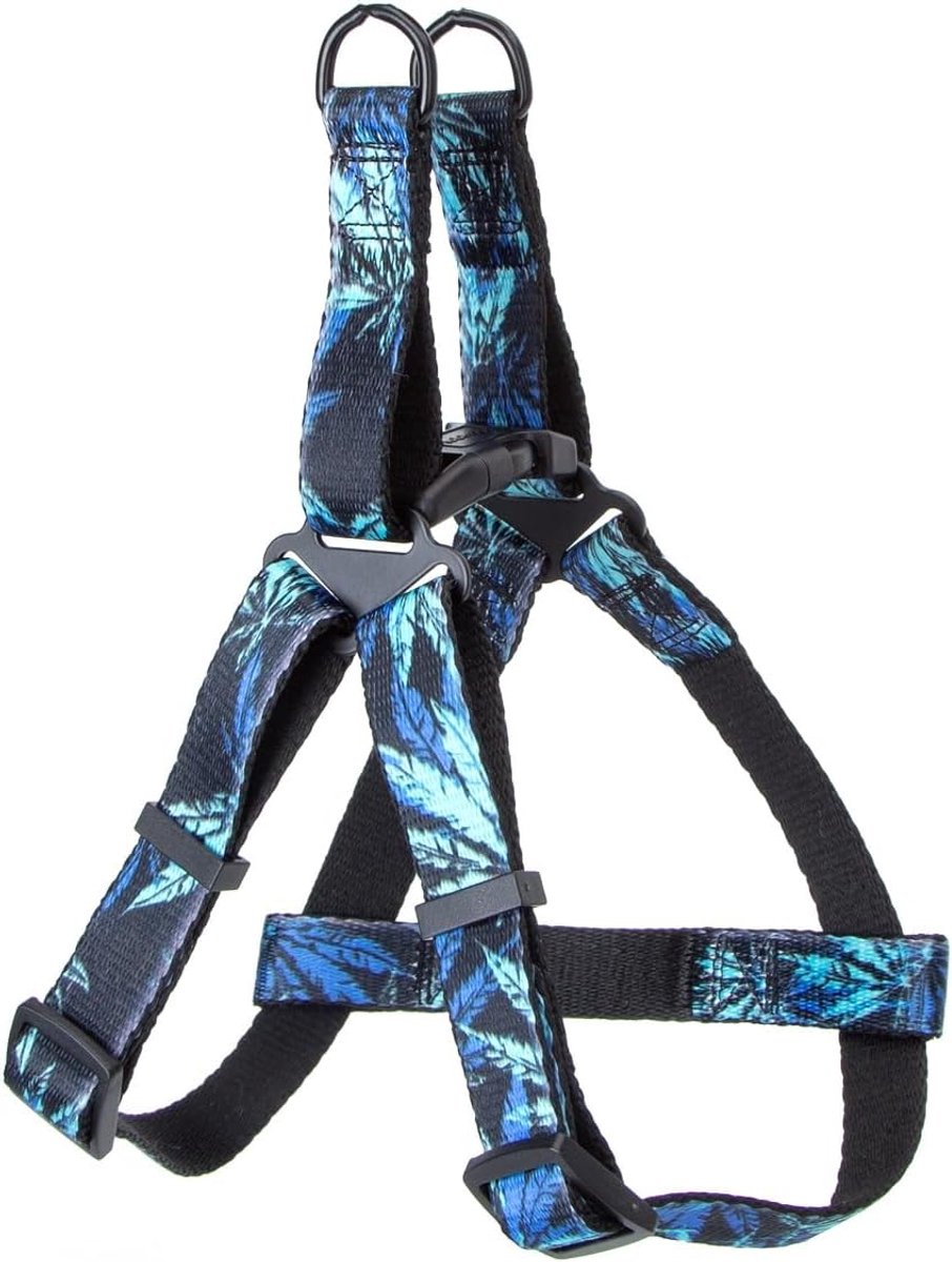 Hondenharnas van polyester met thermische transferdruk, ideaal voor wandeltochten en veilige training.