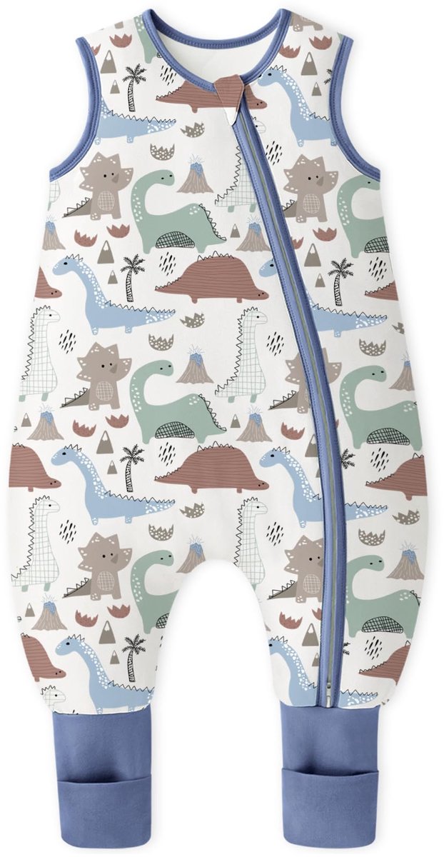 Babyslaapzak 100 cm - 1,5 TOG katoen - winterslaapzak met pijpen - houdt je kindje warm - SnelShoppen