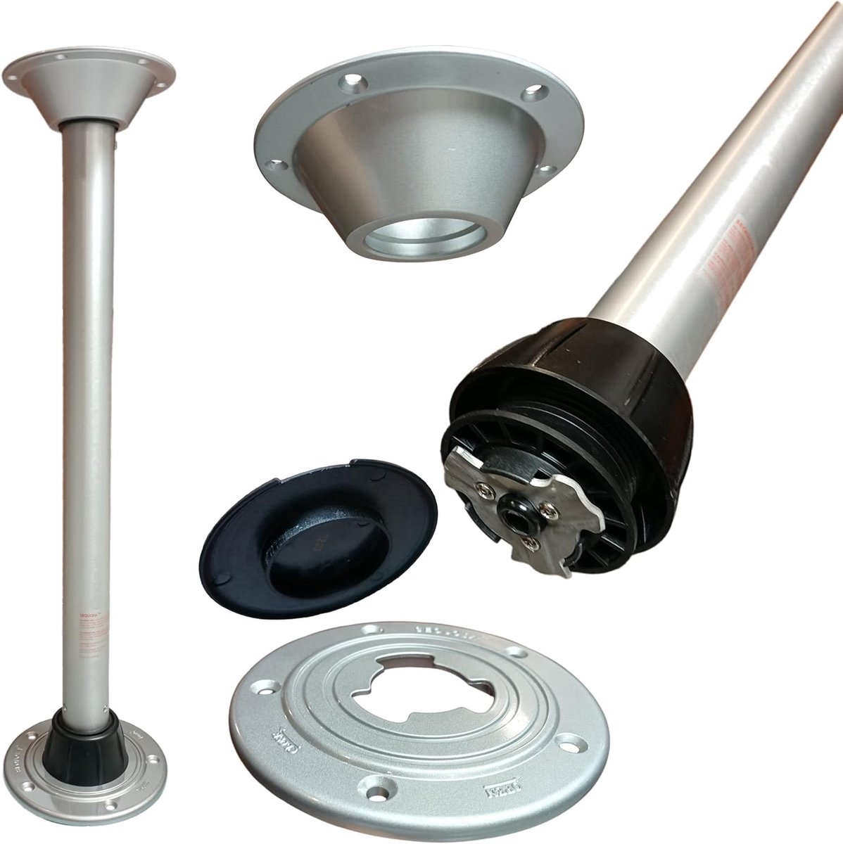 Afneembare draaibare tafelpoten van aluminiumlegering, voor camper, boot en jacht, 71 cm