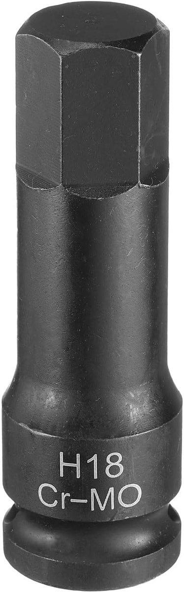 18 mm zeskantige slagschroevendraaier-bit-stopcontact H18 1/2 inch CR-MO-staal fosfaat verlengstuk zeskantschroevendraaier socket adapter voor auto-monteur werk reparatie onderhoud
