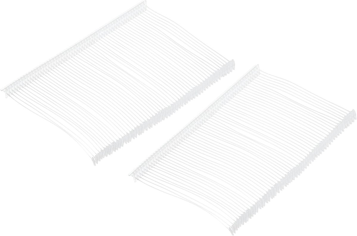 Standaard bevestigingsklemmen van kunststof, voor etiketten voor etiketten, prijs voor etiketteerpistool, prijsetiketten, kleding, baard, 75 mm, 1000 stuks, transparant