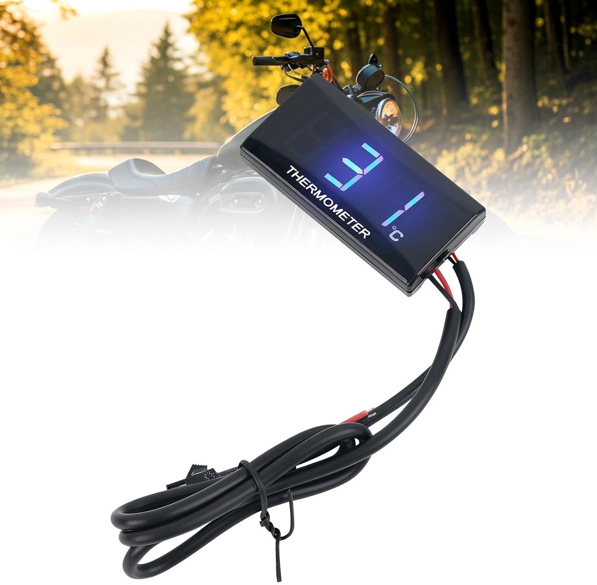 DC12V universele digitale thermometer voor motorfietsen, watertemperatuur LED-meter voor motorfietsen en scooters