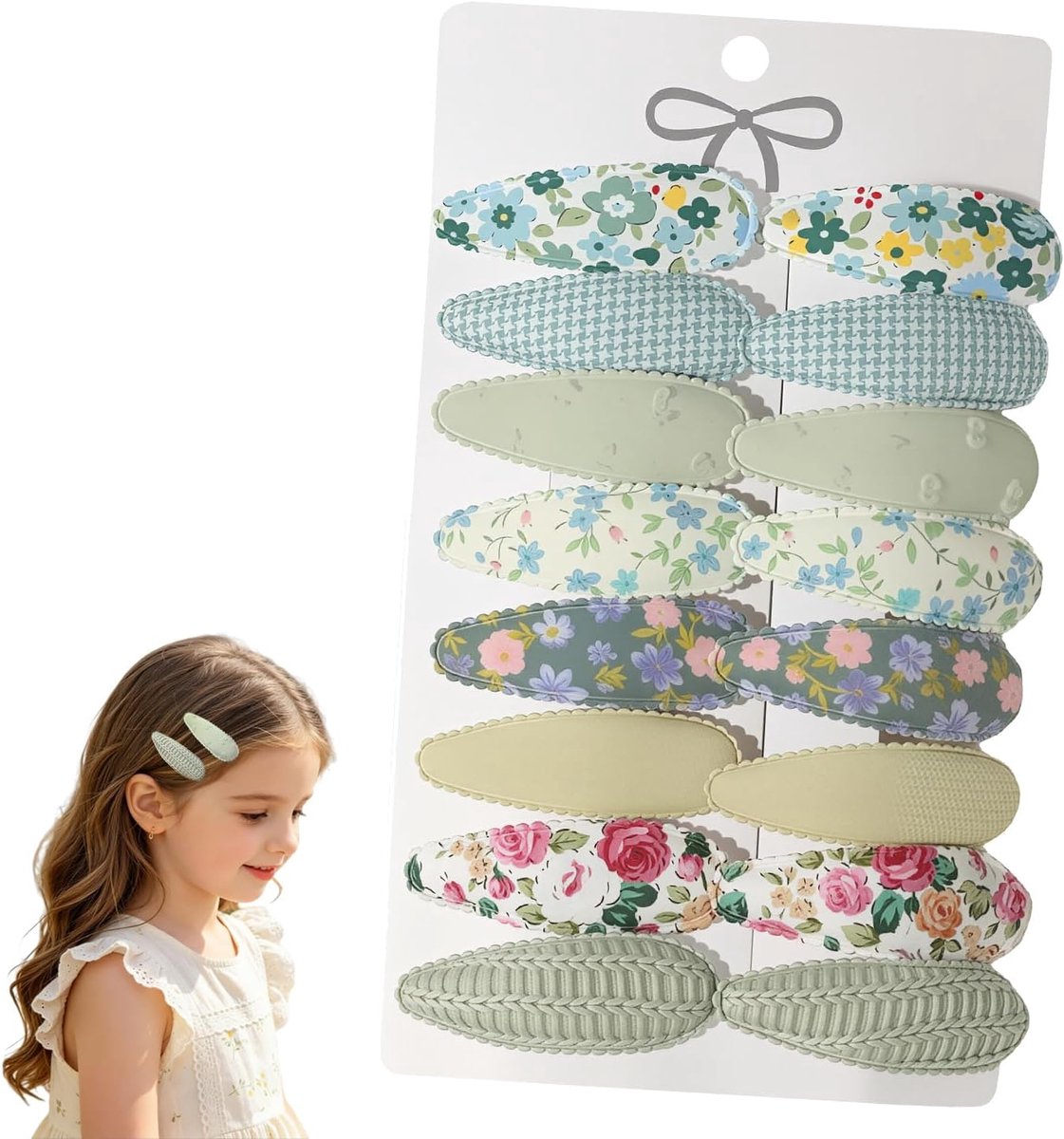 Baby haarspeldjes 16 stuks - groene haaraccessoires - comfortabel en lichtgewicht - ideaal voor dagelijks gebruik - SnelShoppen
