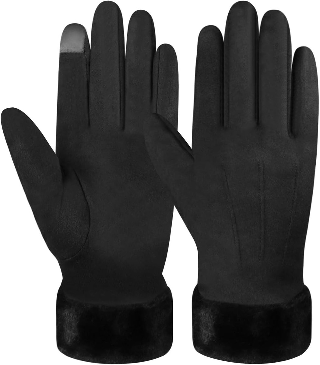 Vrouwen Winterhandschoenen - Pluche Voering - Warme Touchscreen Handschoenen - Ideaal voor Fietsen Buiten - SnelShoppen