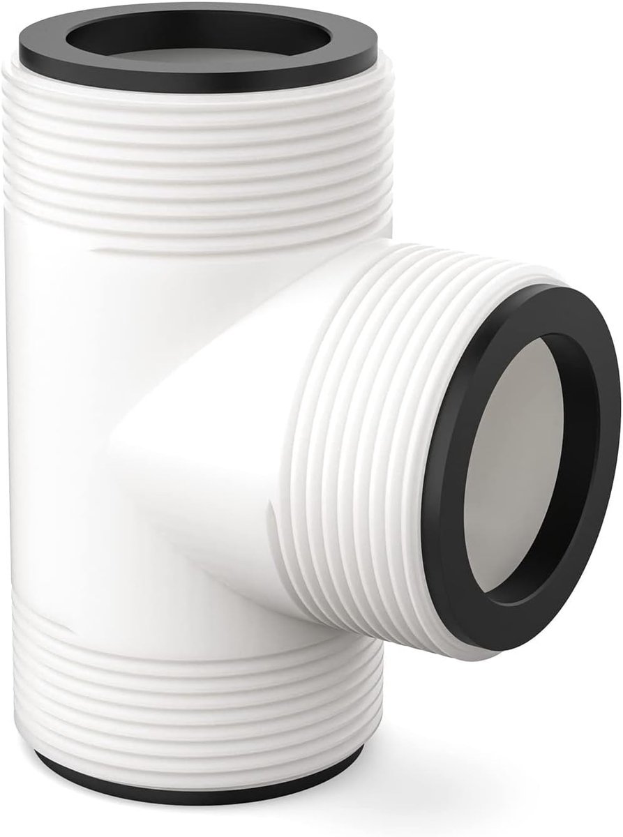 T-hose connector zwembad 1.5 inch - PVC split connector - voor bovengrond zwembad - eenvoudig te installeren - SnelShoppen