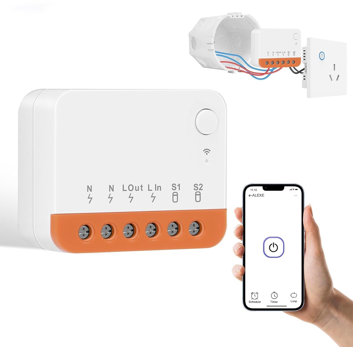 Slimme schakelaars 100-240V - 2-weg lichtschakelaar - app bediening - eenvoudig thuisautomatisering - SnelShoppen