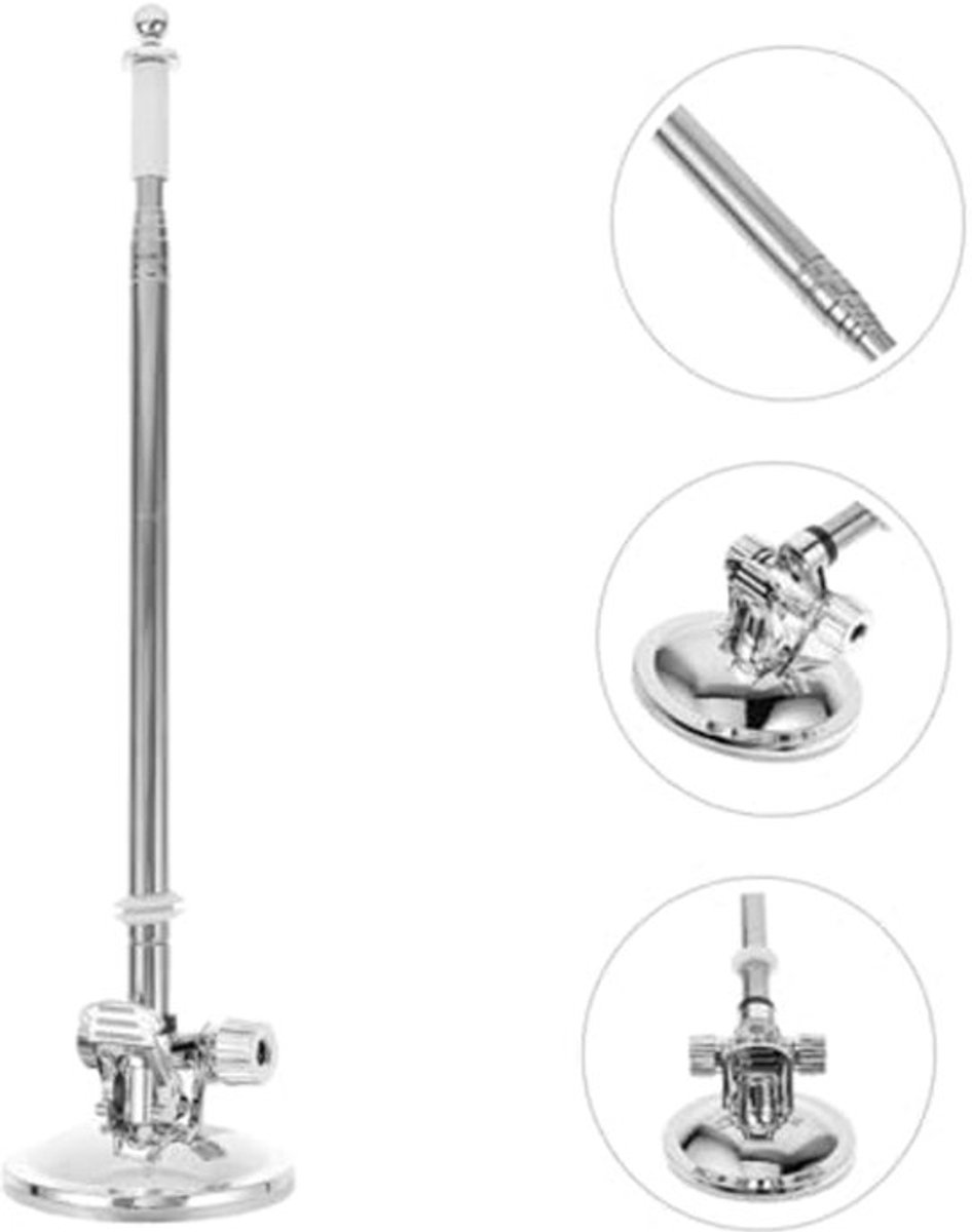 Compact vlaggenmast voor auto stabiele houder voor autovlaggen metalen houder met zuignap voor buiten en voertuig bevestiging vlaggenmast basis voor kleine vlaggen