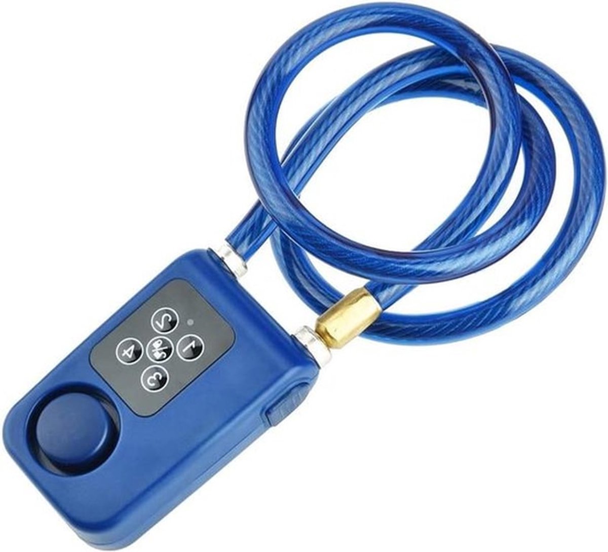 Keyless Fietsslot Met Alarm - Antidiefstal Kettingslot Voor Bike Gate - Blauw