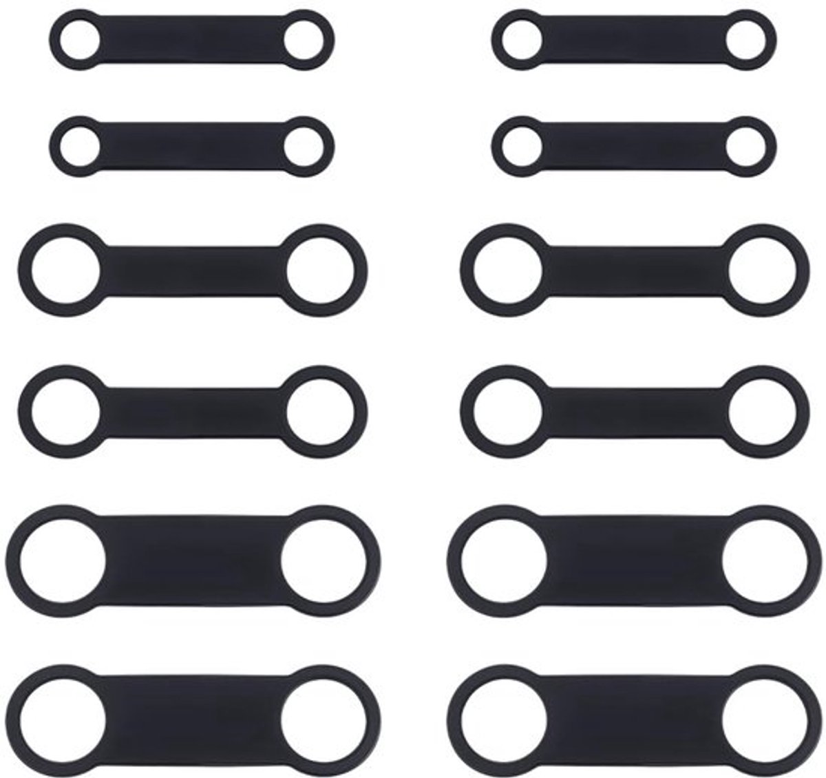 12 stuks, 3 maten, zwarte huisdierpenningen, stille siliconen hondenpenningen, geen gerinkel, gegraveerde naamplaatjes, gepersonaliseerde penningen voor tuigjes, puppy's, katten en andere dierenhalsbanden.