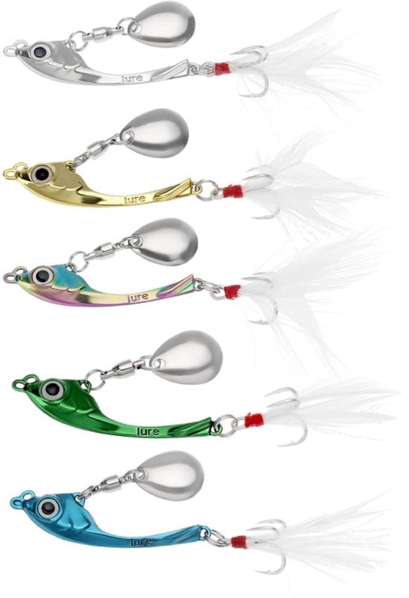 5 stuks Flash Fishing Lure Long Shot Spinning Tail Lure Voor IJsvisserij Zoutwater Visserij Zoetwater Visserij Spinvisserij Zander Visserij