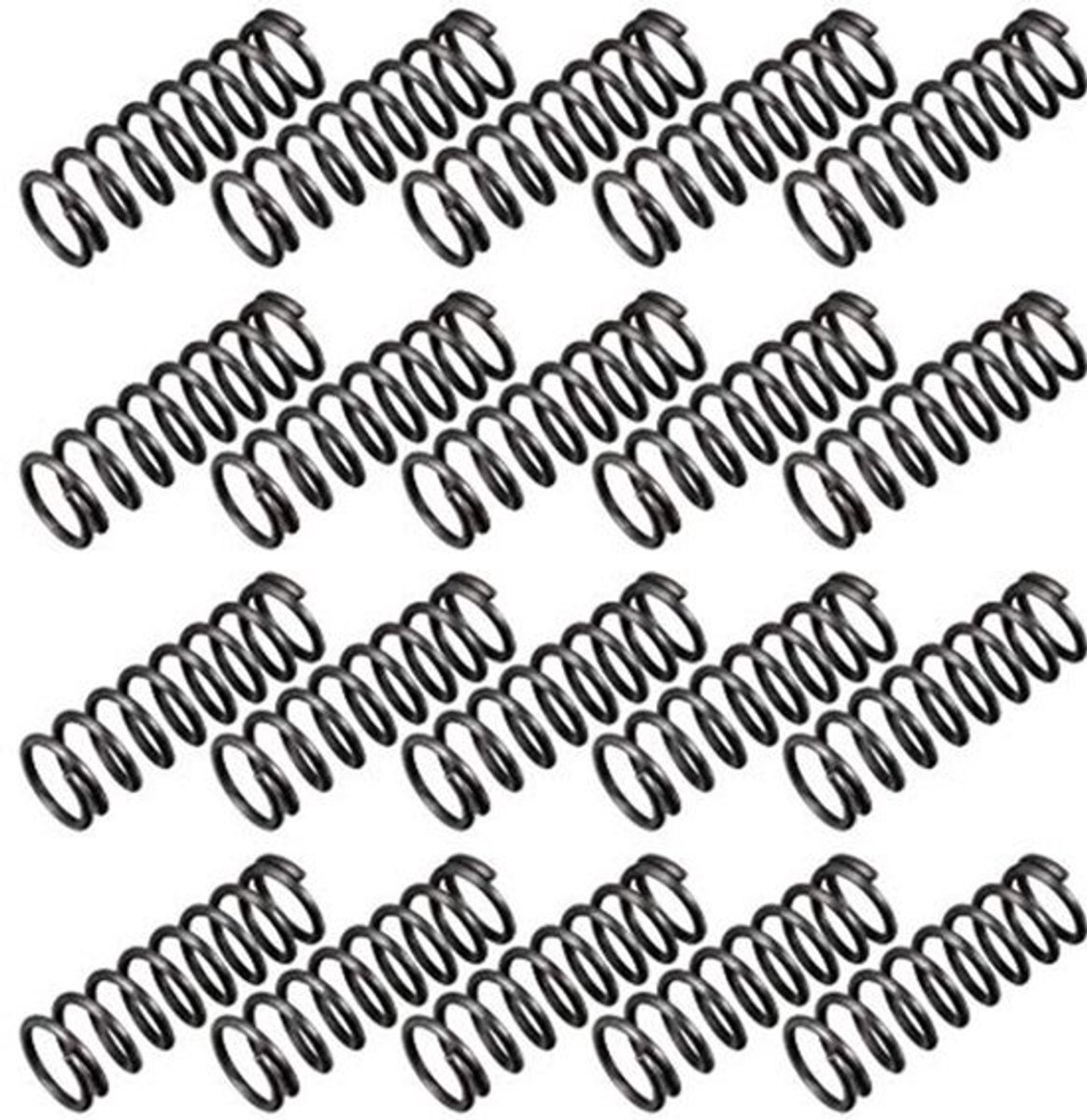 Compression Veer 20 pcs - 10 mm Buiten diameter - 1.2 mm Draad - 30 mm Lang - Zwart