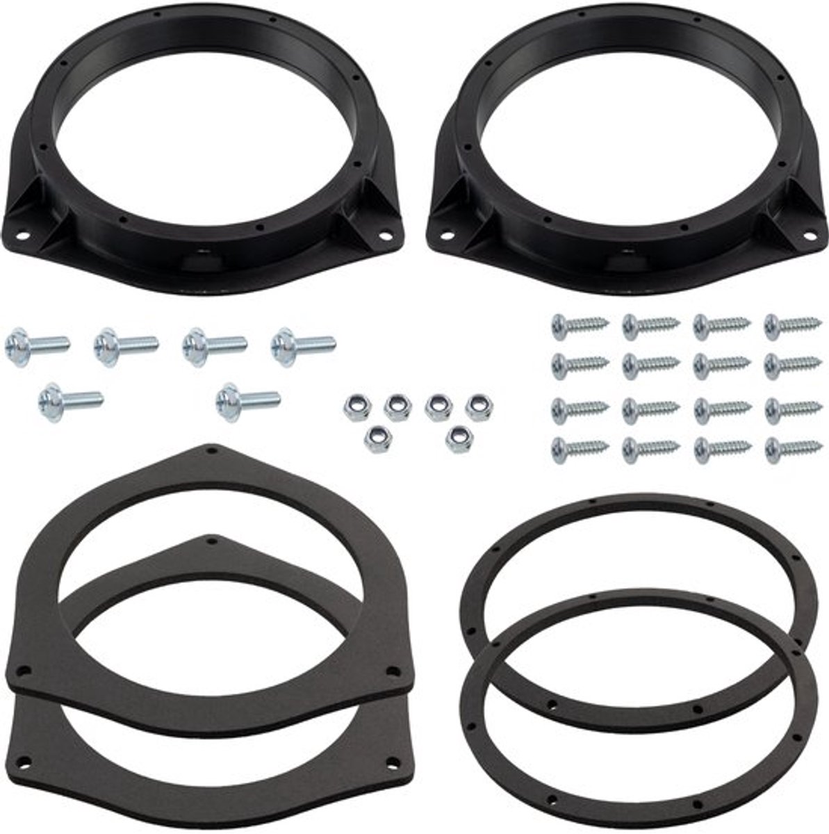 Kit van 2 adapters/houders voor luidsprekers Ø165 mm | compatibel met Toyota Avensis T27 (achterdeur), Yaris Auris E150 Avensis T25 Aygo X (AB7) Corolla E120 Verso R1 RAV4 XA2/XA5 (voor)