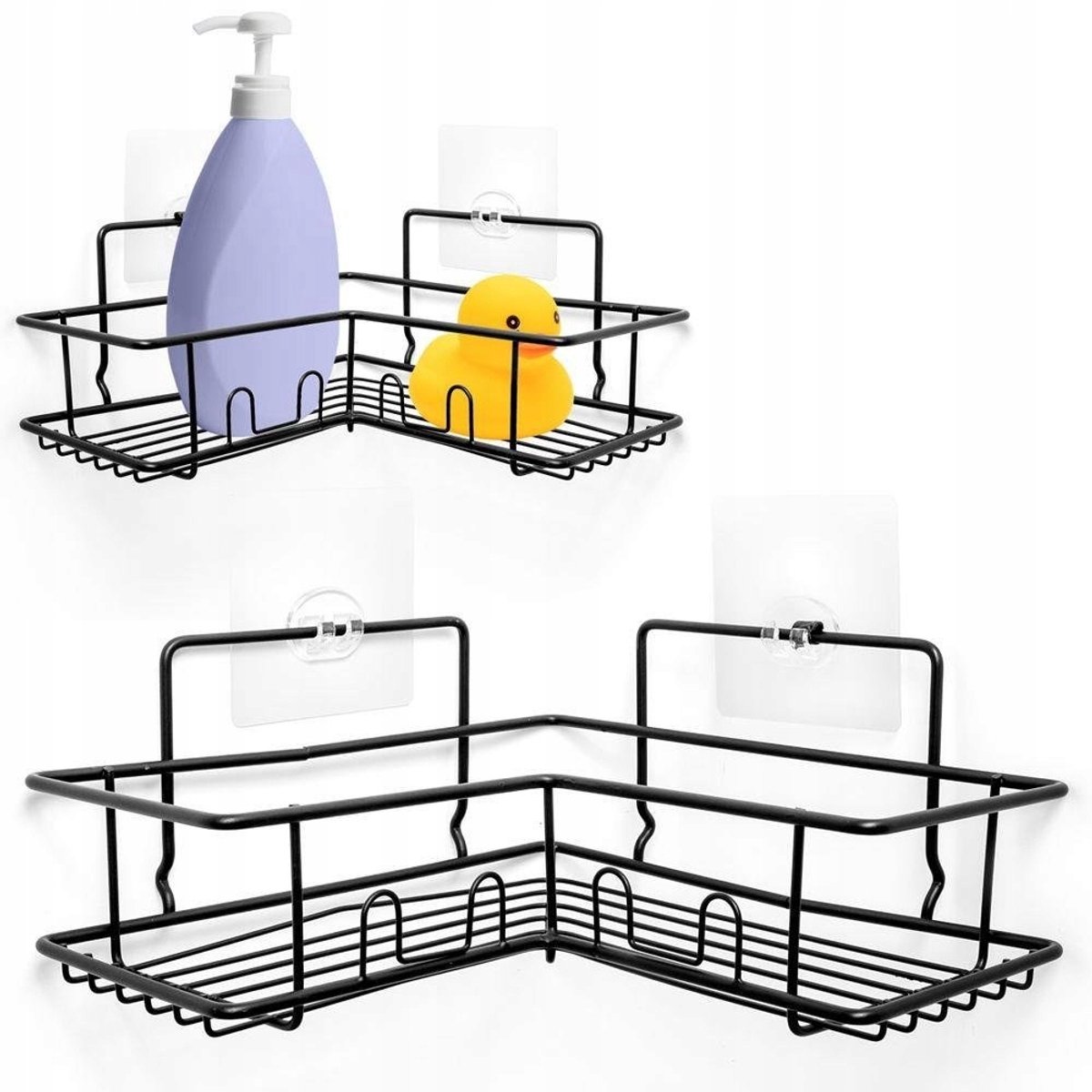 Merkloos Merkloze Hoek Doucheplank - Zwarte Wand Organizer voor Shampoo