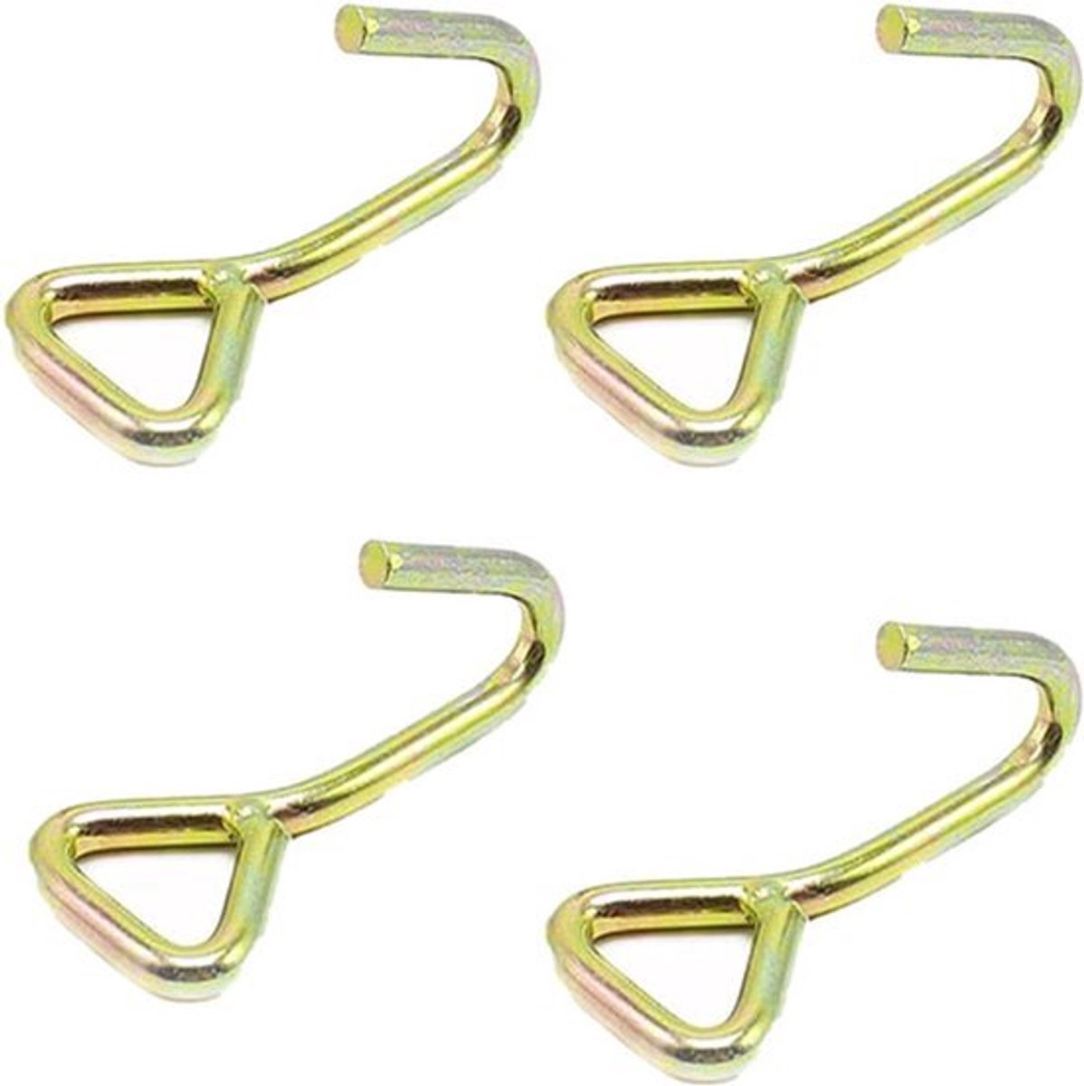 Zware Ratchet Haak 25mm x 800kg - 4 STKS Ratchet Haak Enkele J Haak - Vervanging voor Tie Down Riems Trailer Strap - Singelbanden - Content .