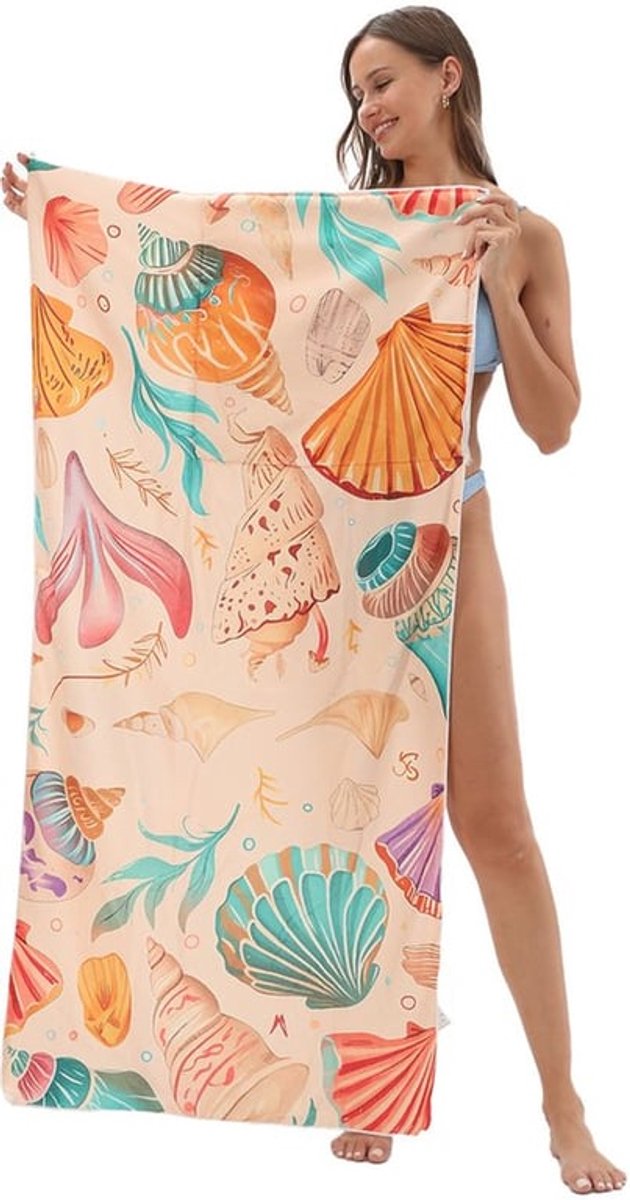 Strandlaken - 2-in-1 Vouwbare Strandhanddoek Rugzak - Geprinte Handdoek met Ingebouwde Opbergruimte - Ideaal voor Strand, Sauna, Zwembad, Vakantie en Sport - 70x140cm
