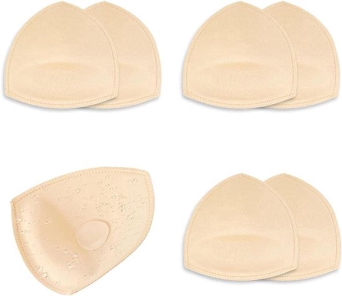3 paar waterdichte badpak-beha-inzetstukken uitneembare badpakinlegzolen - Eenheidsmaat- Beha-pads anti-sag beha bikini-inzetstukken push-up