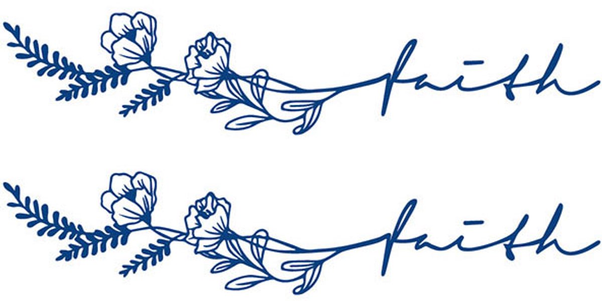 Tijdelijke tattoo Floral Faith 2 weken