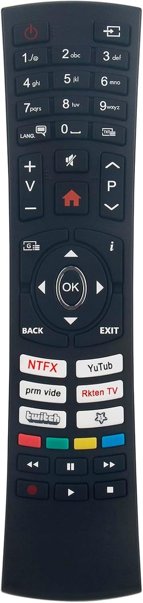 ALLIMITY Remote Control Fit for Telefunken TV D32H125B3 D43U660B1CW L26H135U3 L32H125U3 L47F125U3 LEDT19E906 T32EP843 - ShopVlot