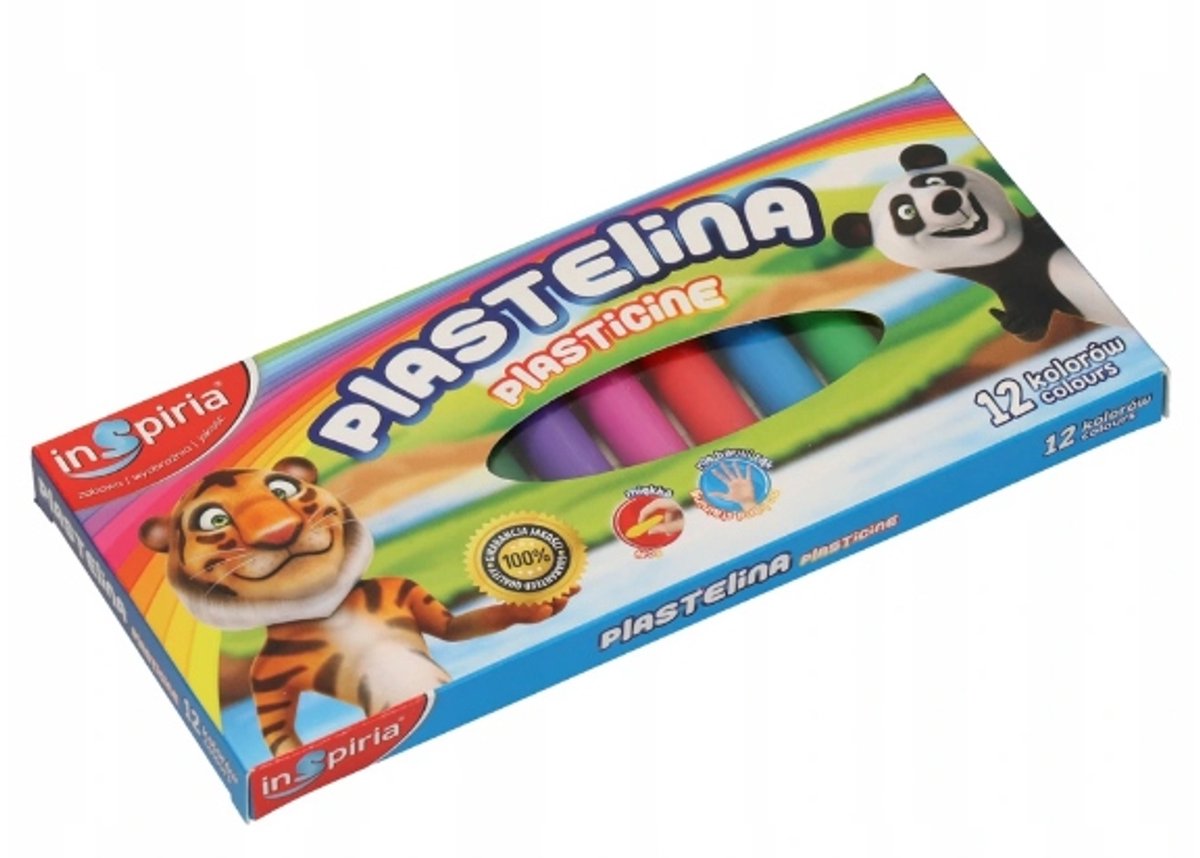 Plastiline Inspiria-set - 12 levendige kleuren