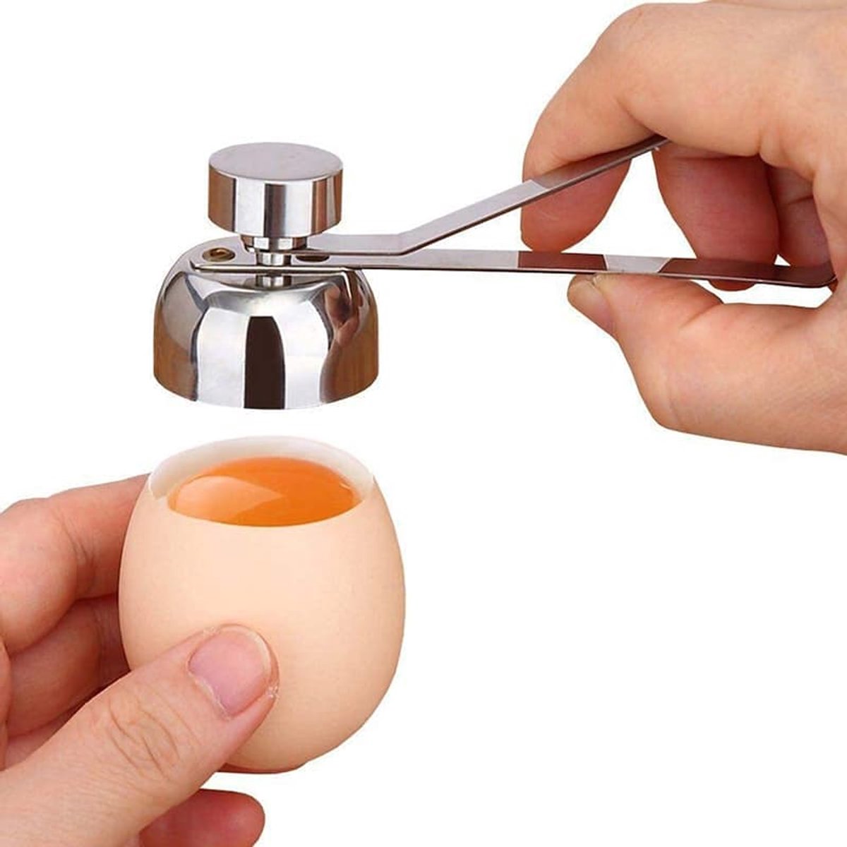 Eieropener - Gemaakt van roestvrij staal, ergonomisch ontworpen, verstelbare druk, duurzaam - gemakkelijk te gebruiken, geschikt voor het maken van vla en gebak.