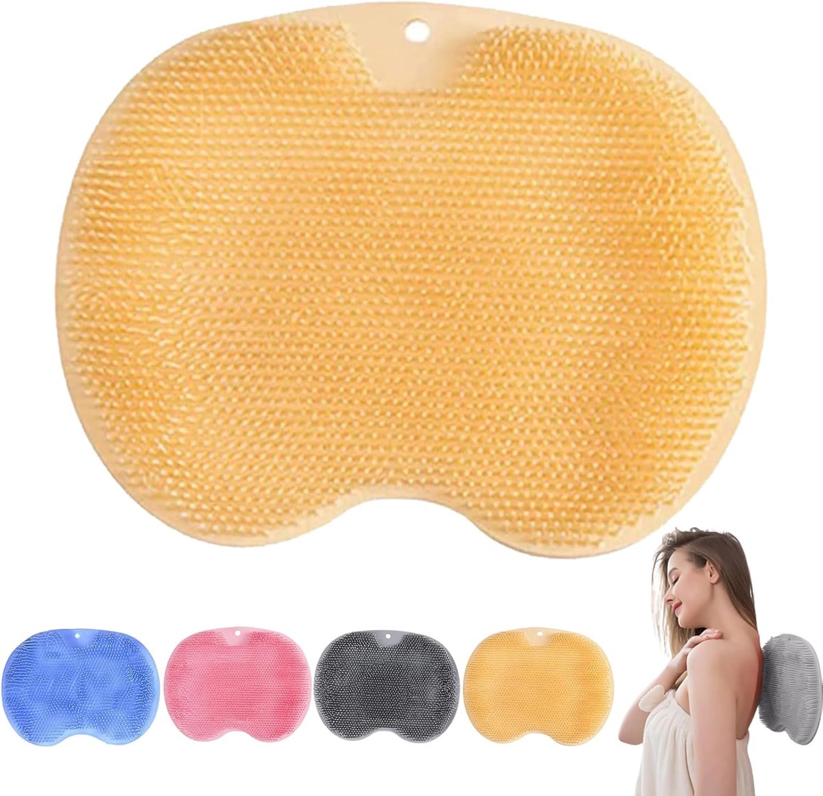 Voetmassager scrubber - wandmontage - voetreiniger - massage mat met antislipzuignappen voor voetverzorging - ShopVlot