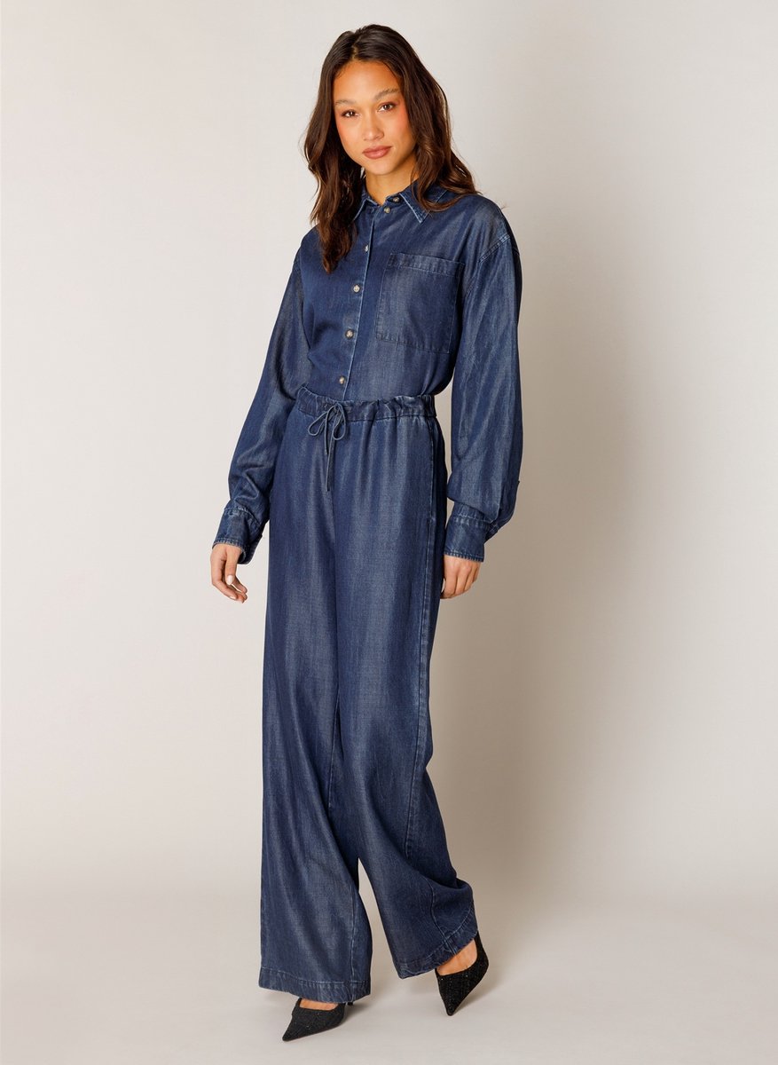 BASE LEVEL Naomi Pants - Mid Blue - maat W36 / L32