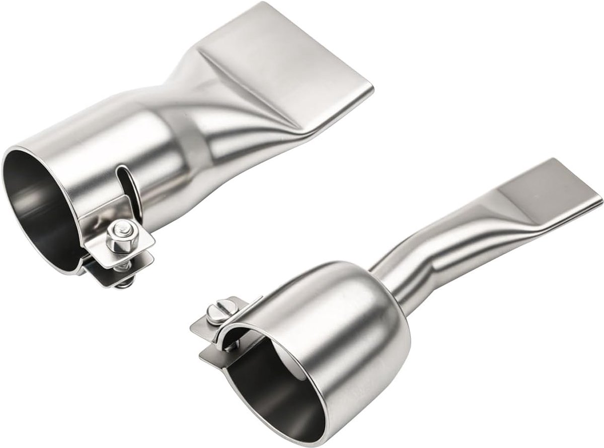 Laspistool plat mondstuk 20 mm + 40 mm - roestvrij staal - voor heteluchtpistolen - stabiele lasverbindingen - ShopVlot