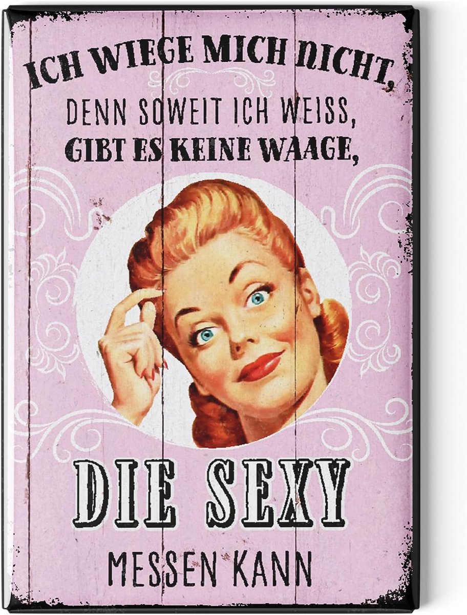Magneten grappig 8 x 5,5 cm - sexy meetlat - retro design - breng plezier in je keuken - ShopVlot