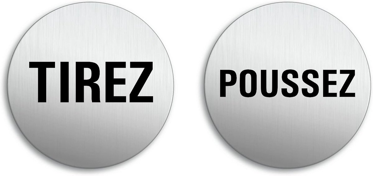 Deurenplaten - schuivend - Ø 75 mm - geborsteld aluminium - stijlvolle afwerking - ShopVlot