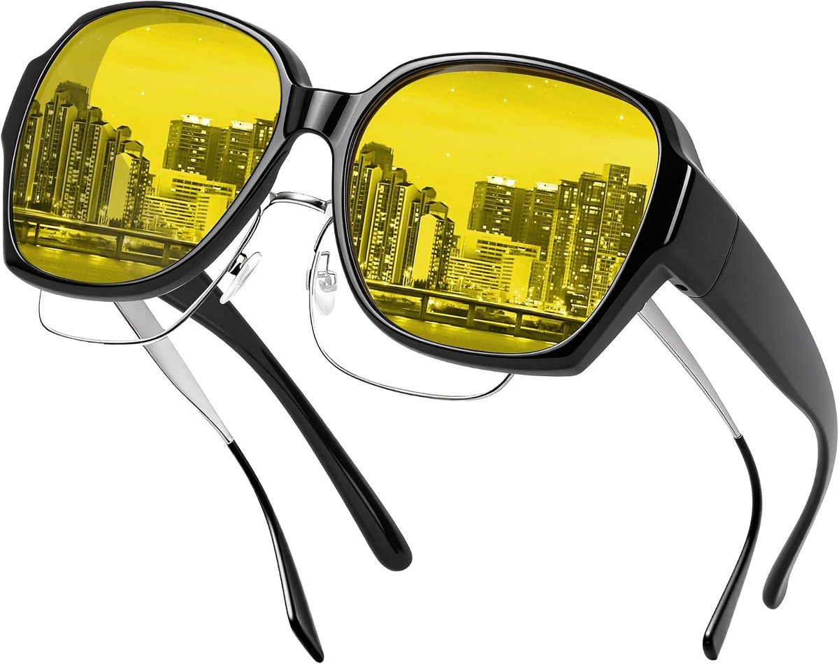 Gepolariseerd Nacht Rijden Bril - Gele Overzet Zonnebril - Anti-Glare - Ideaal voor Nachtzicht - ShopVlot