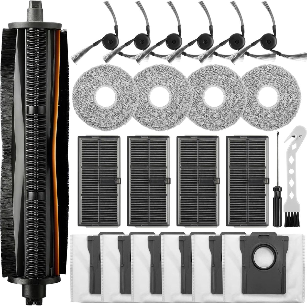 Robotstofzuiger accessoires 23-delig - TriCut borstel - Filters, zijborstels en mopdoeken - ShopVlot