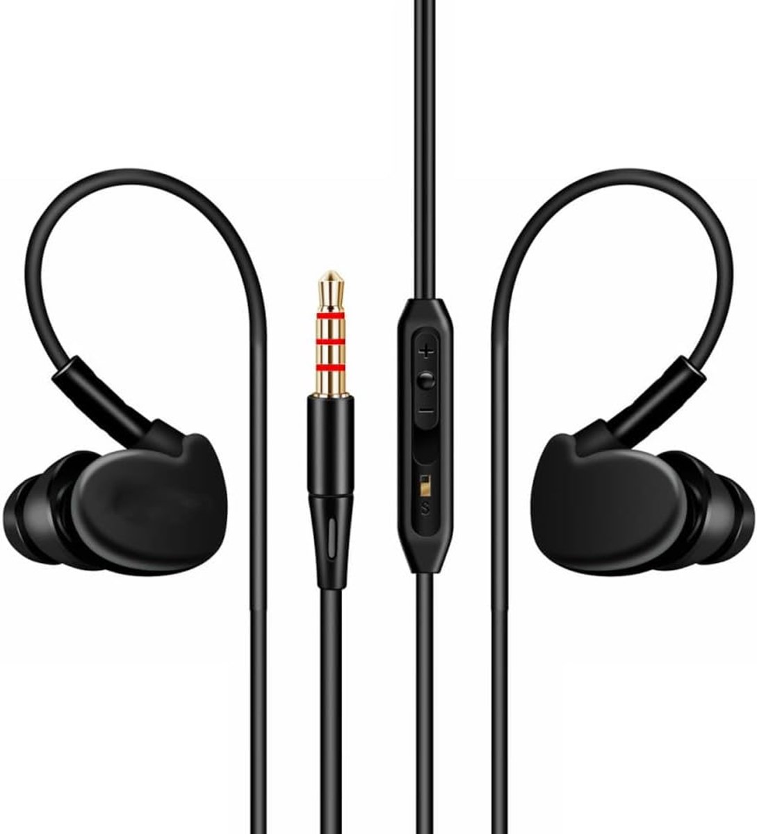 Sporthoofdtelefoon met kabel - in-ear - waterdicht - perfect voor hardlopen - ShopVlot