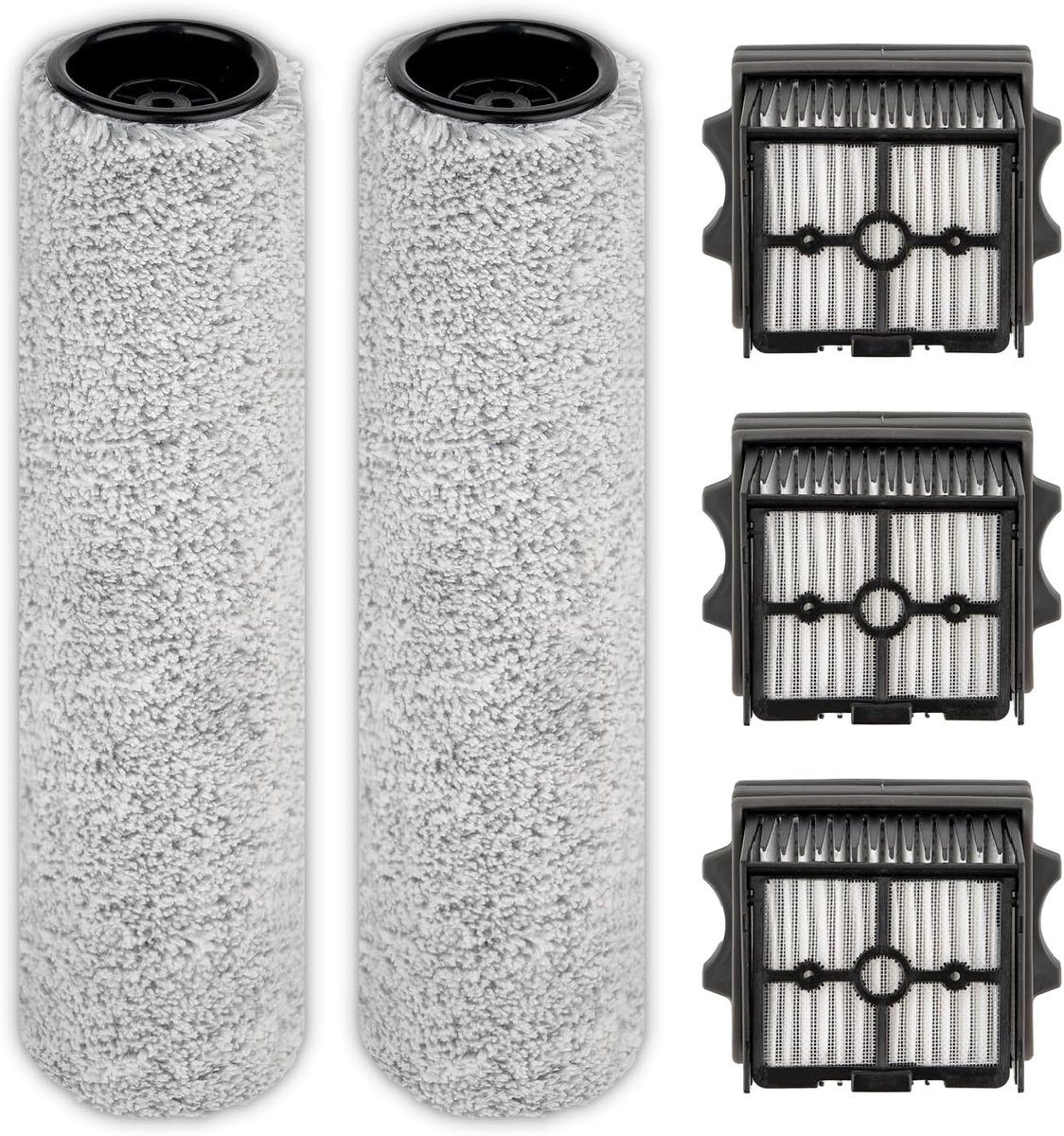 Vervangende borstels en HEPA-filters - 5 Pack - Compatibel met Floor One S9 Artist Pro - Efficiënter reinigen - ShopVlot