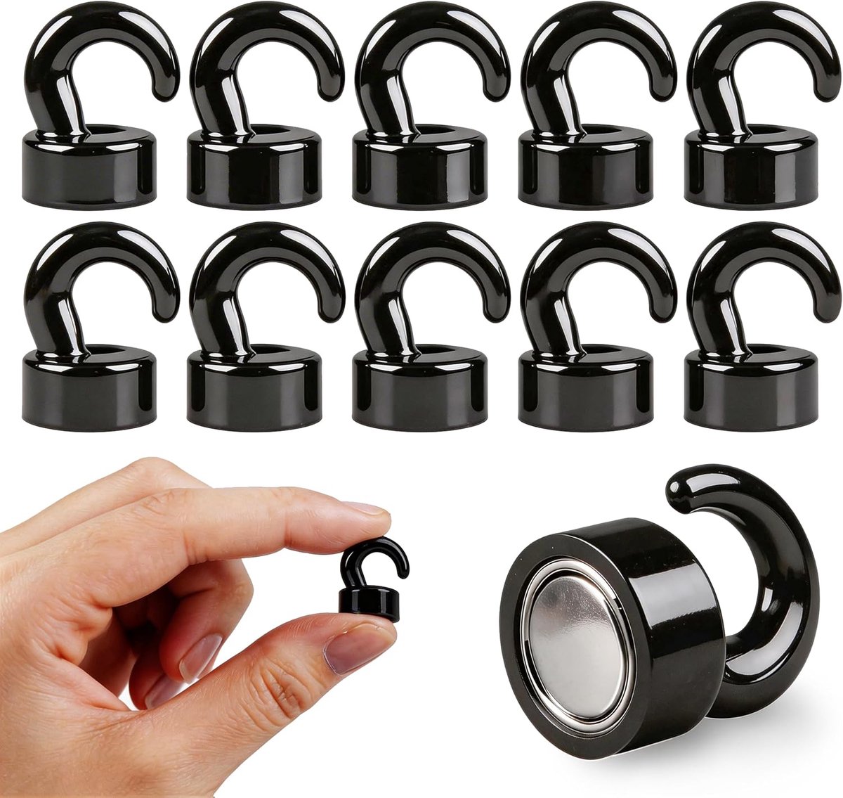 Mini magneten met haken - sterke neodymium magneten - schattige haken voor koelkast - ideaal voor kantoor en keuken - ShopVlot