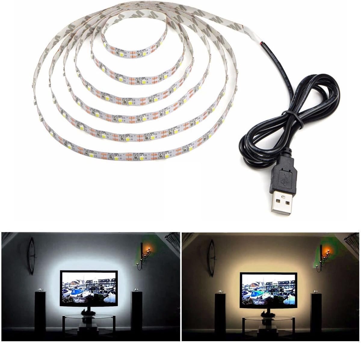 LED strip voor HDTV - USB gevoed - Flexibele achterverlichting - Creëer sfeer tijdens het tv-kijken - ShopVlot