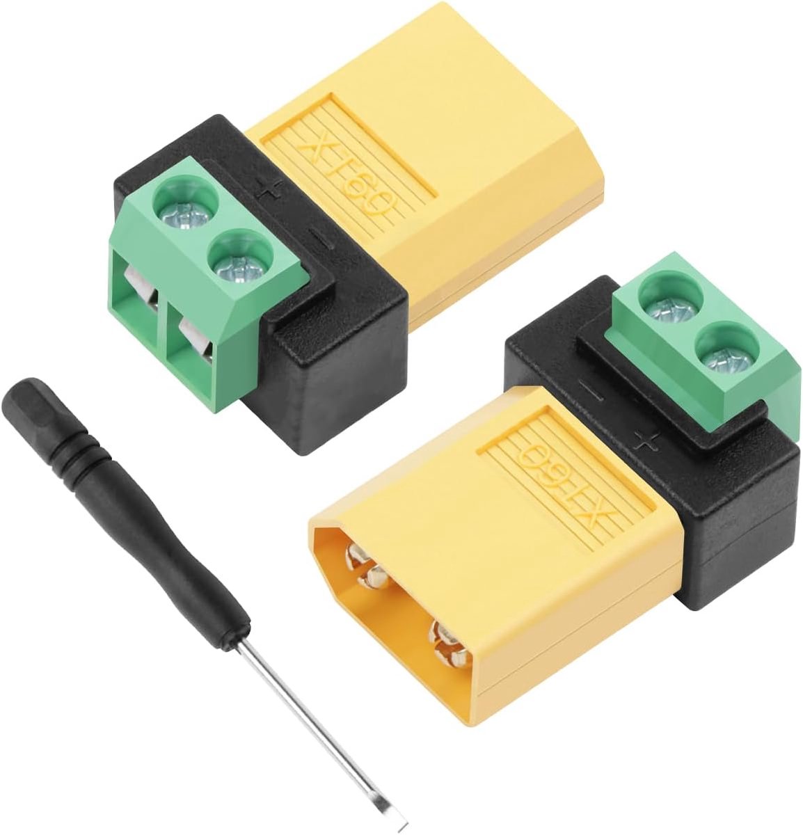 XT60 adapter - 2-pins klemadapter - maximaal 10A - ideaal voor drones en modelbouw - ShopVlot