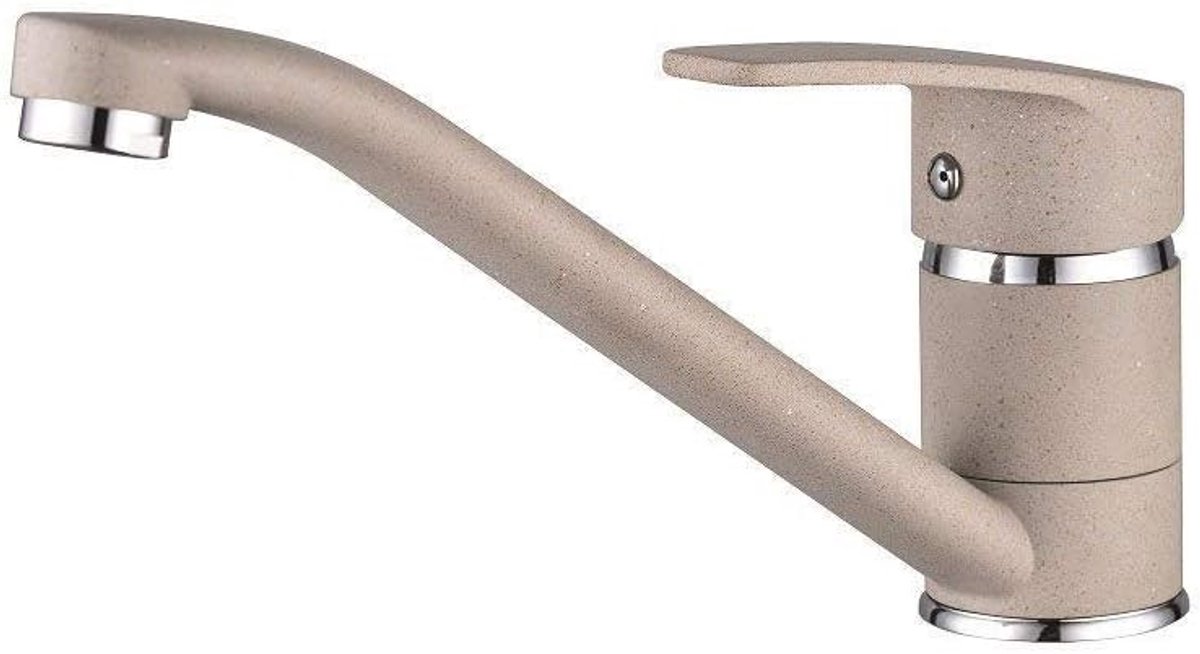 Keukenkraan met draaibare uitloop - granietlook - keramische cartridge - eenvoudig te installeren - ShopVlot