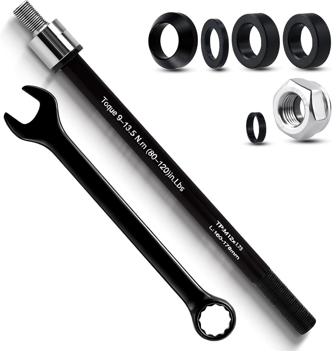 Thru axle fietstrailer - M12 - adapter voor assen - veilig en stabiel - ShopVlot