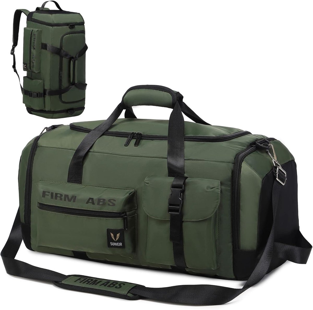 SnelShoppen - Grote reistas voor dames en heren 65 liter, sporttas met schoenenvak en nat droogvak, perfecte reistas voor reizen, sport, fitness, groe