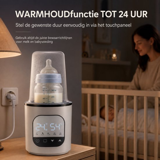 5-in-1 Flessenwarmer Onderweg - Draagbare Flessenwarmer met Sterilisator - Touchbediening - BPA-vrij — afbeelding 4