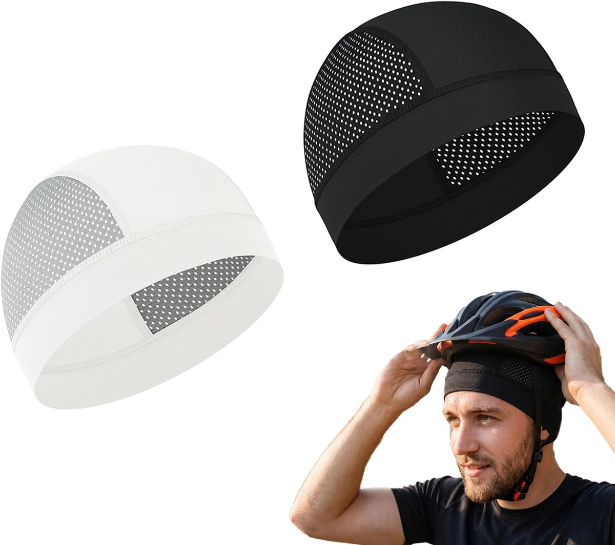 Ademende motorhelm en fietsmuts 2 stuks - Zomerskulp - Geschikt voor mannen en vrouwen - SnelShoppen
