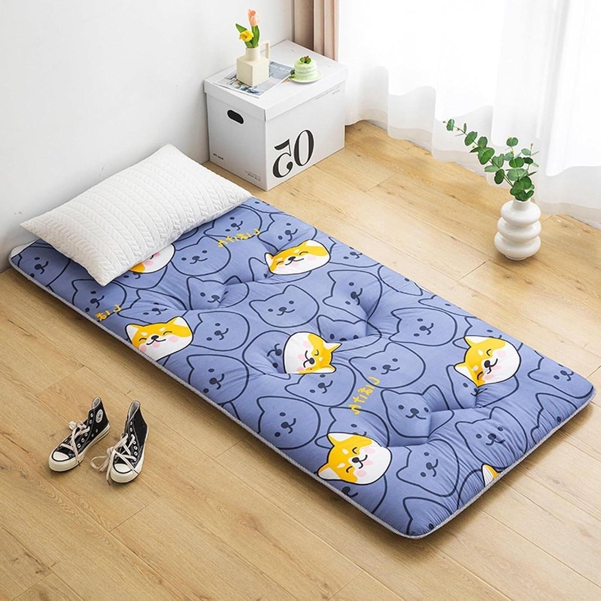 Japanse Futonmatras - Vloermat Opvouwbaar - Comfortabel Slapen - Ergonomisch Ontwerp - 120x200 cm - 2