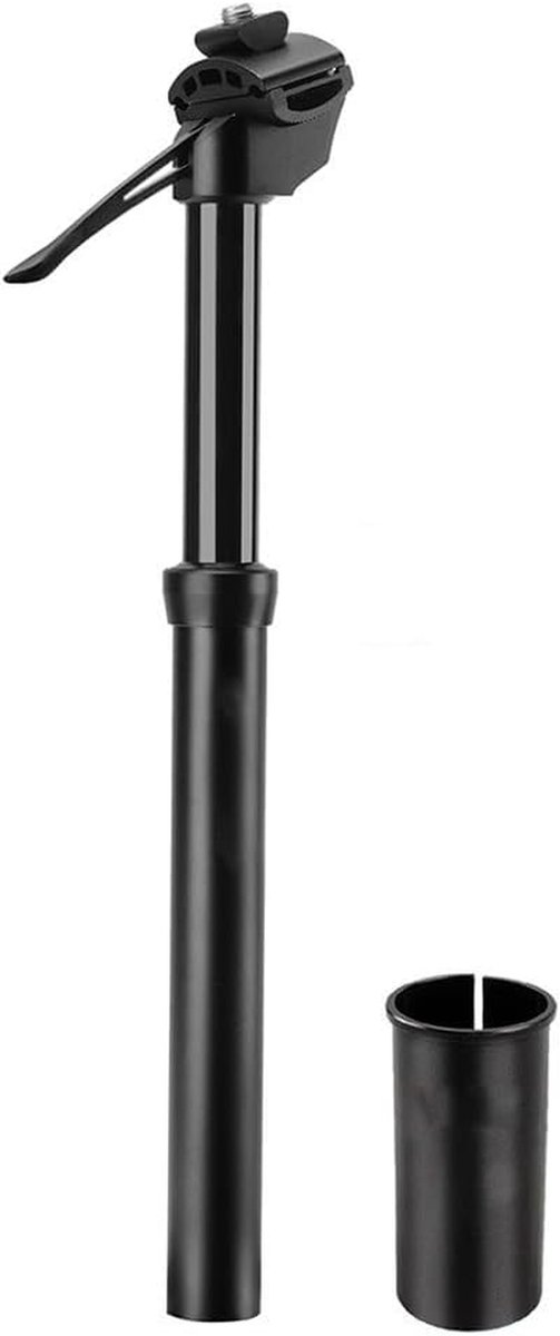 Hydraulische Druppelaar Zadelpen - Verstelbare Zadelpen - Mountainbiken - Afstandsbediening Hendel - 27.2mm x 350/400mm - Zwart
