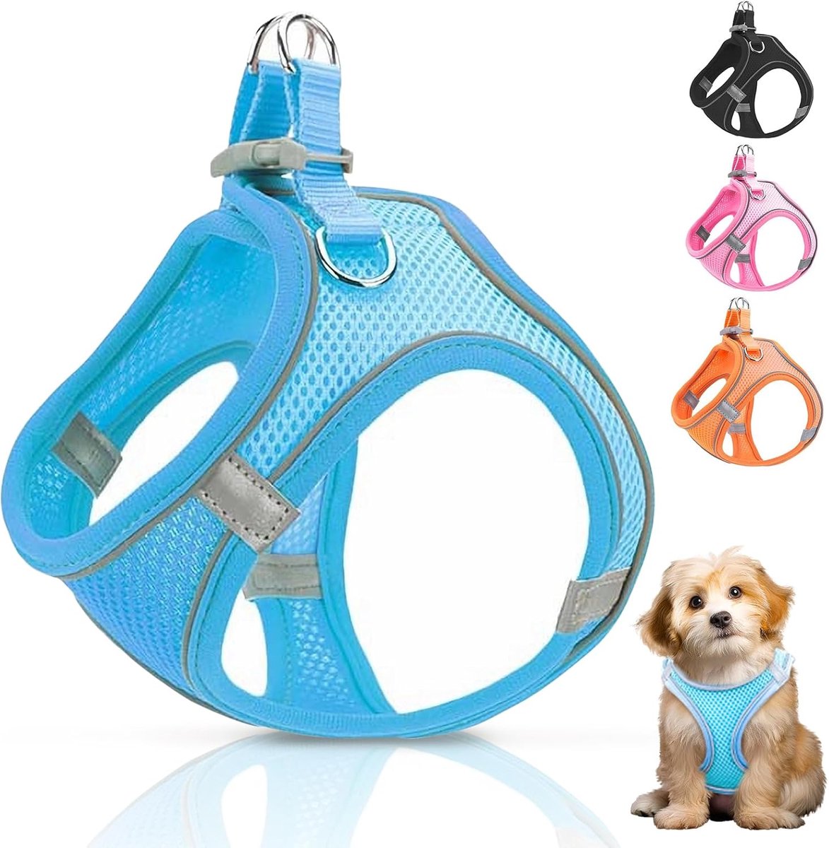 Hondentuigje Large - Zacht Comfortabel - Reflecterend Ademend - Perfect voor Puppy's en Katten - SnelShoppen