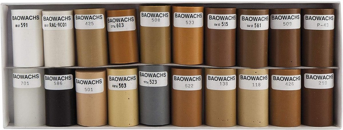 Half rods 20 stuks - wit-zwart - zachte was - ideaal voor styling - SnelShoppen