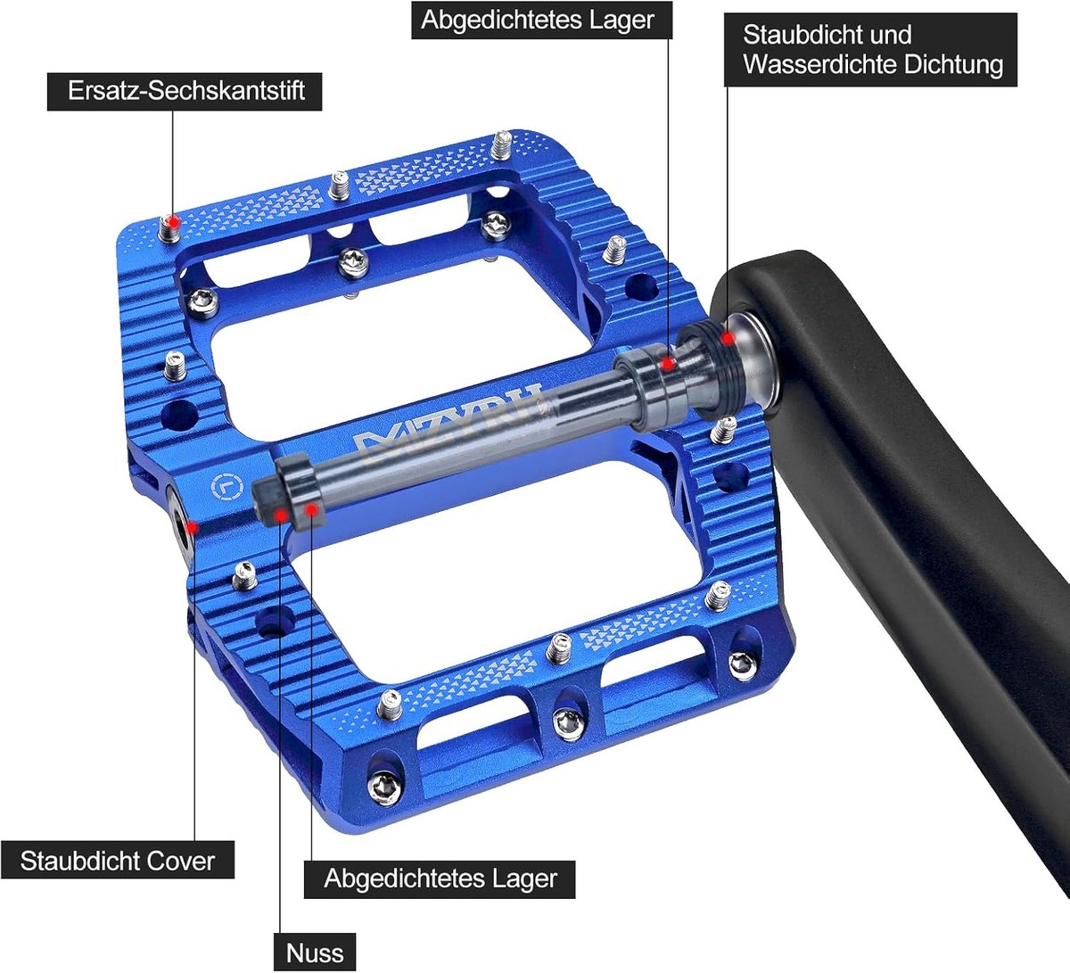 MTB Pedalen - 9/16 Inch - Aluminium Legering - Breed Platform voor Comfortabel Fietsen - ShopVlot