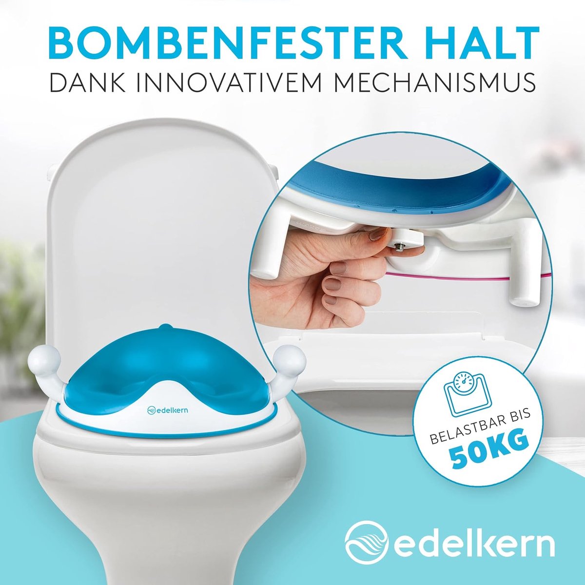 Toiletbril voor Kinderen - Ergonomisch en Universieel - Met Handvatten en Spatbescherming - Geschikt tot 50 kg - ShopVlot